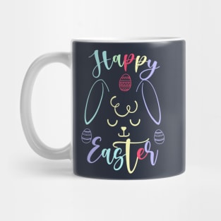 Happy Easter Bunny Rabbit Face Funny Easter Day Women Girls Mug